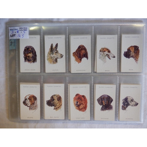 143 - Category -Cats & Dogs: Phillips M30 x Our Dogs, Mills 25 x Dogs, Player 50 x Dogs Heads Peter Blegel... 