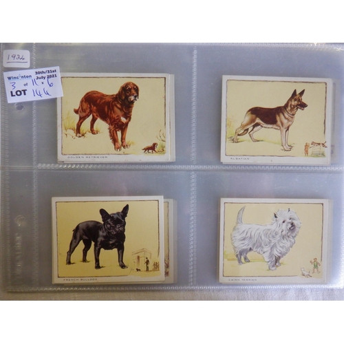 144 - Category -Cats & Dogs: Carreras M52 x Greyhound Racing Game - Black Cat, Wills M25 x Dogs 1914, Will... 