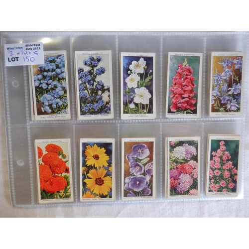 150 - Category -Garden Flowers: Phillips 25 x Old Favourites, Carreras 50 x Flowers, Wills 50 x Garden Lif... 