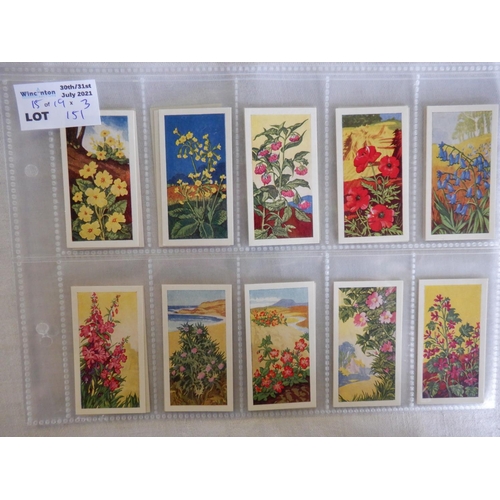 151 - Category -Garden Flowers: Domino 25 x Flowers De Culture, Kellogg M20 x Garden to Visit, Carreras  2... 