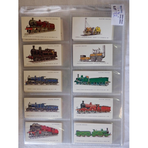 72 - Category - Loco's Railways: Coach House Studio  Collectors Miniatures 50 x Railway Locomotives, Coll... 