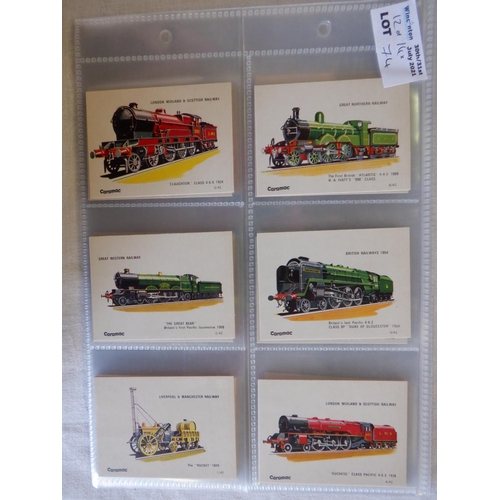 74 - Category - Loco's Railways: Gallaher 48 x Trains of the World, Hobby Press 20 x Preserved Railway Lo... 