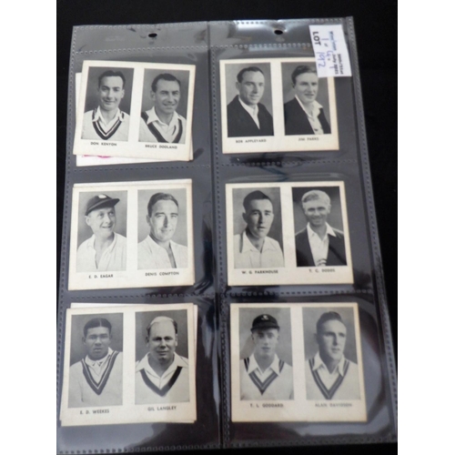 192 - Category - Cricket & Sport: Adventure  x 9 Double Cards Cricketers, Rover  x 9 Double Cards Crickete... 