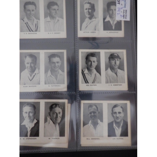 192 - Category - Cricket & Sport: Adventure  x 9 Double Cards Cricketers, Rover  x 9 Double Cards Crickete... 