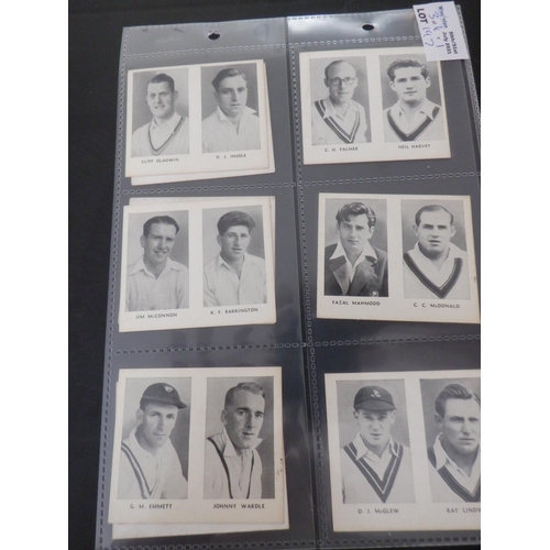 192 - Category - Cricket & Sport: Adventure  x 9 Double Cards Cricketers, Rover  x 9 Double Cards Crickete... 