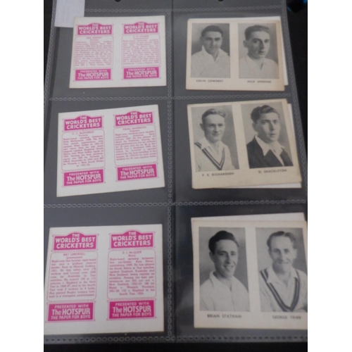 192 - Category - Cricket & Sport: Adventure  x 9 Double Cards Cricketers, Rover  x 9 Double Cards Crickete... 