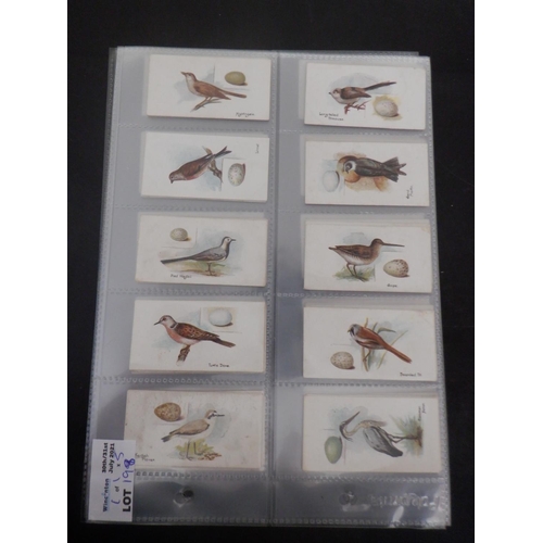 198 - Category -Birds:  Lambert & Butler 50 x Birds and Eggs. Book Price £225 approx.