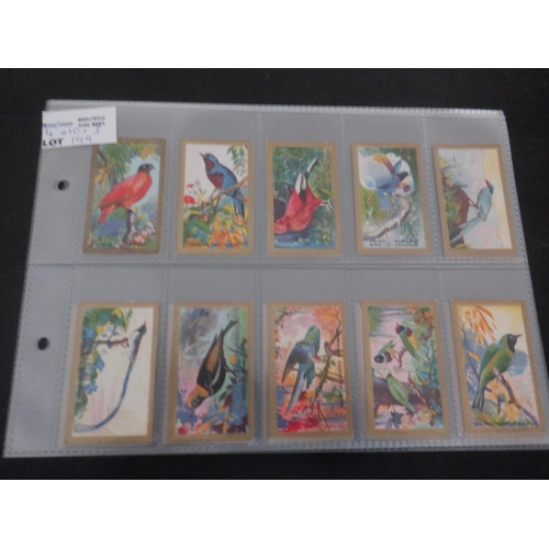 199 - Category -Birds: Mills  25 x Tropical Birds, Typhoo 20 x By Pond and Stream - Blank Backs, Doctor Ce... 