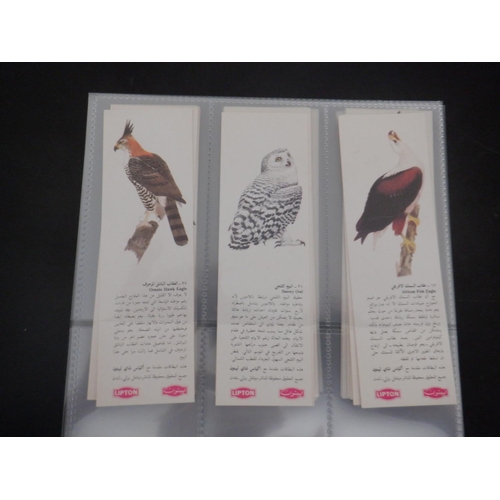 203 - Category -Birds: Liptons L30 x Birds of Prey Arabic, Carreras 50 x British Birds Black Cat & Packet,... 