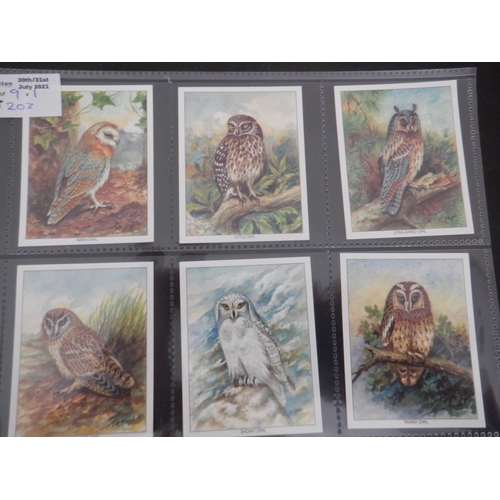 203 - Category -Birds: Liptons L30 x Birds of Prey Arabic, Carreras 50 x British Birds Black Cat & Packet,... 