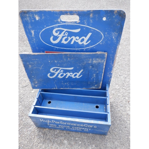 717 - Ford Motor Company Style Display Piece - a Step with Storage Box and Carry Handle. 66 x 39 x h87cm