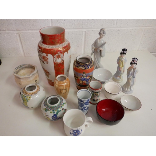 1450 - Mixed Lot of Oriental Related Ceramics inc. Vases, Figurines and Other Items