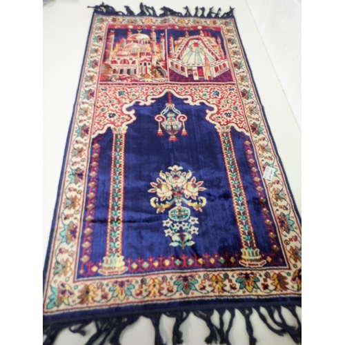 1457 - Blue Prayer Mat approx. 107 x 52cm