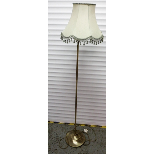 1499 - Brushed Brass Effect Standard Floor Lamp with Shade