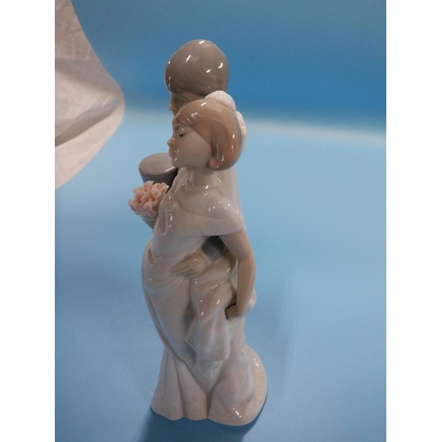 72 - Lladro - Retired ' Wedding Bells' Bridge and Groom 6164 - Perfect Condition