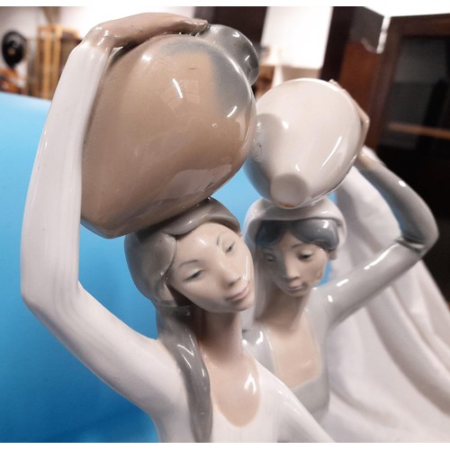 63 - Lladro Retired 1985 - Two Women with Water Jugs 1014, 18.5 