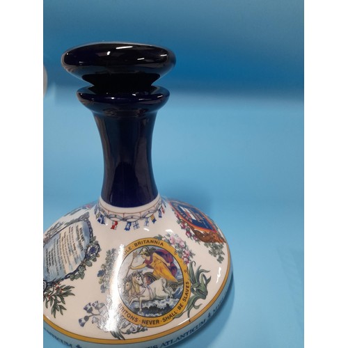 79 - Large 1 Ltr WADE Pussers Rum British Royal Navy Lord Nelson Decanter, 9 