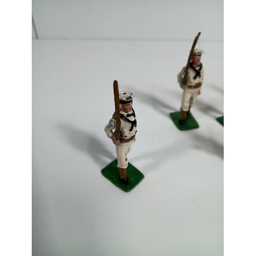 574 - Vintage Britains Lead Toy Soldiers - US Navy Sailor White Jacket and General Infantry