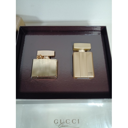 89B - An Unused  Boxed Gucci Perfume 50ml and Moisturiser 100ml Gift Set