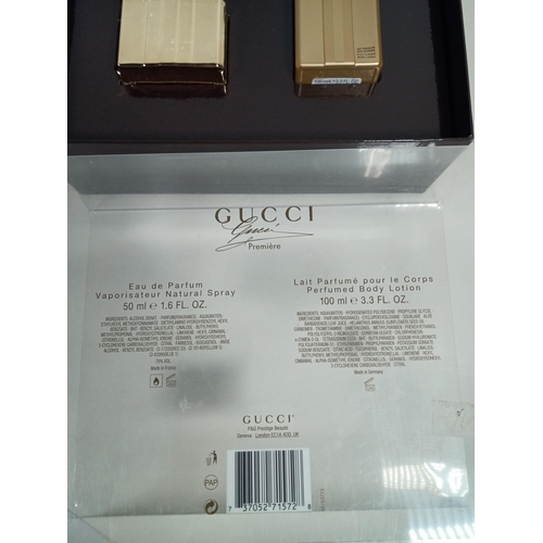 89B - An Unused  Boxed Gucci Perfume 50ml and Moisturiser 100ml Gift Set