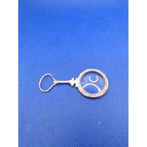 187 - A Hallmarked Silver Magnifying Glass and Card Holder