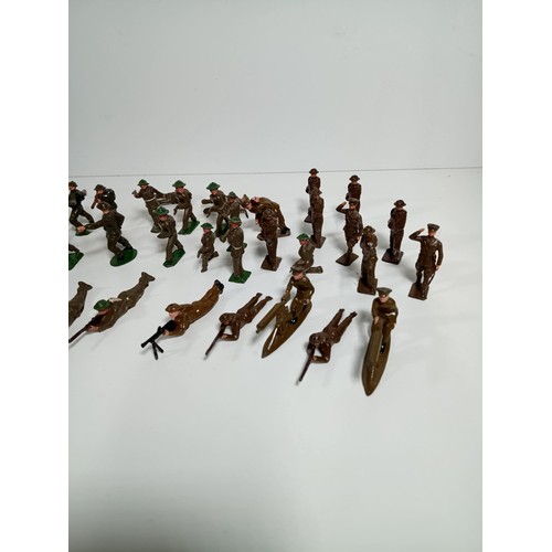 570 - A Collection of Britains Lead Painted Soldiers - British Tommies