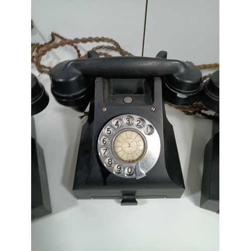 490 - 4 x Bakelite 332 Telephones with Drawer