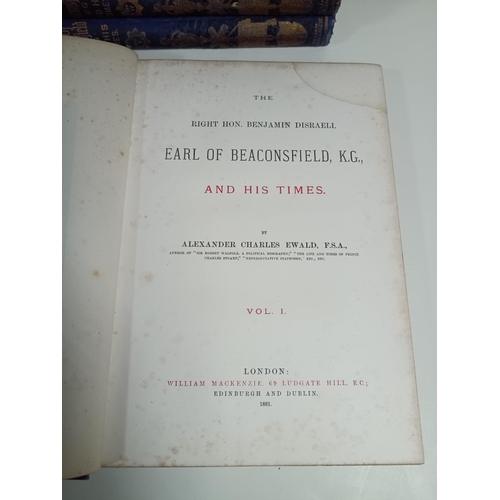 438 - 5 x Volumes - The Right Honorable The Earl of Beaconsfield and His Times - William Mackenzie Pub. 18... 