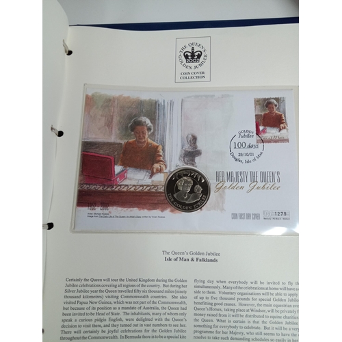 448 - Queen Coin Cover Collection and Flight and Aviation in 7 Albums, plus Golden Jubilee