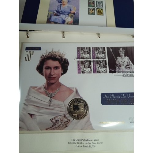 448 - Queen Coin Cover Collection and Flight and Aviation in 7 Albums, plus Golden Jubilee