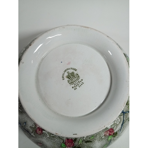 807 - A Royal Coronaware Rosette Bowl 25cm Diameter