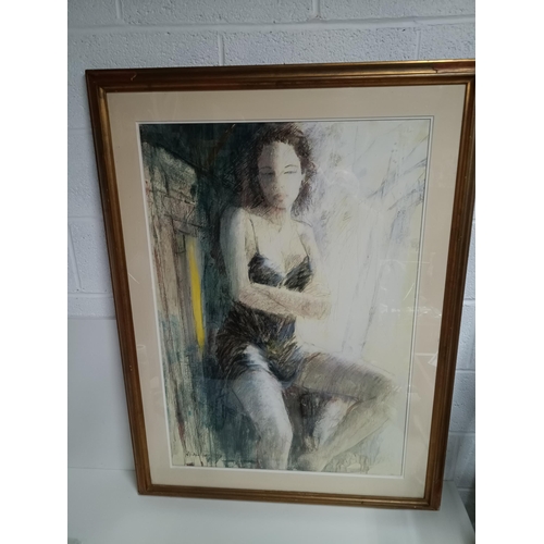 51 - An Original Large Oil on Canvas Framed Under Glass - Luce Dinreruo 1997 120 x 95cm