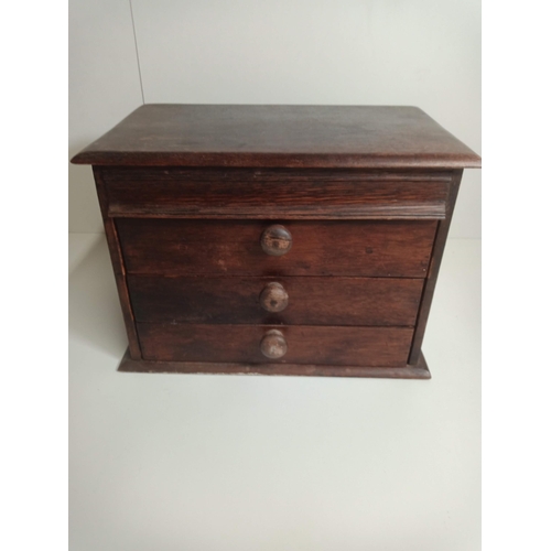 643 - Antique Wooden Jewellery Box