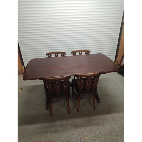 514 - Ercol Dining Table and 4 x Chairs