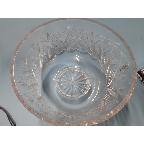 774 - Heavy Waterford Crystal Salad/ Fruit Bowl 15cm High, approx. 80cm Diameter