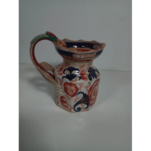 726 - A Circa 1820 Masons Ironstone Split Dragon Imari Jug