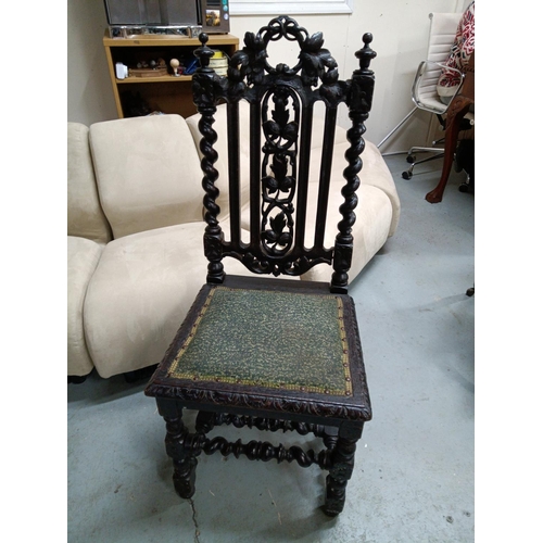 809 - Victorian Gothic Revival Hall Chair