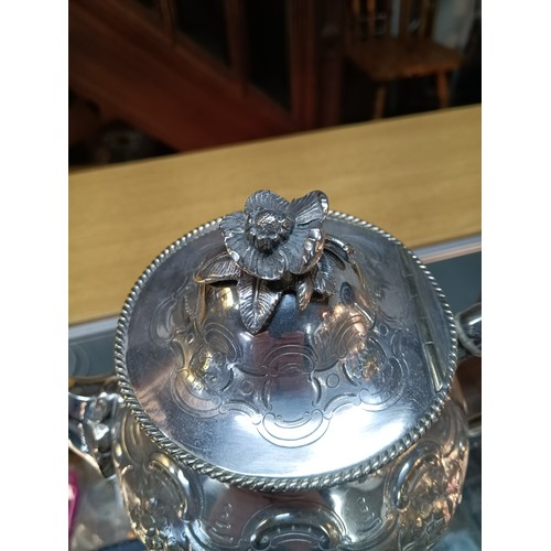 211B - A Victorian Silver Plate Teapot Monogrammed