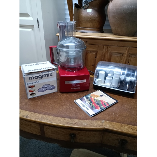 284 - Magimix 4200xl Food Processor and Accessories ( has repair to handle)