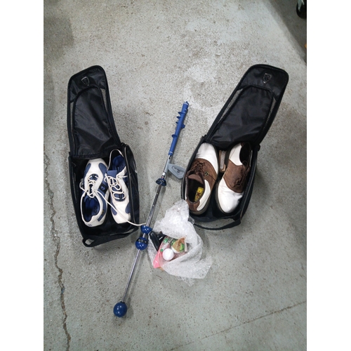 82 - A Pair of Echo Ladies Size 44 Golf Shoes and  Mans Dimension Shoes Size 10 including a Ledbetter Swi... 