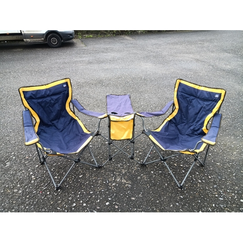 77 - A Double Camp Chair & Table Set