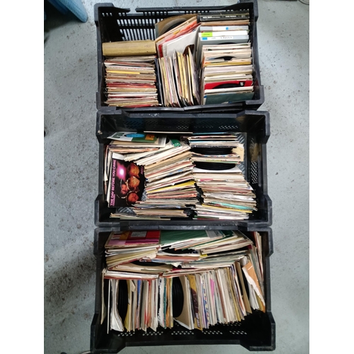 662 - 3 Large Crates of Vinyl Single Records, Abba, Eddy Grant etc.