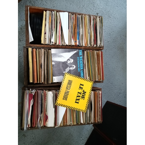 666 - A Cantrell and Cochrane and 2 x Schwepps Wooden Crates of Vinyl Singles of Various Artists