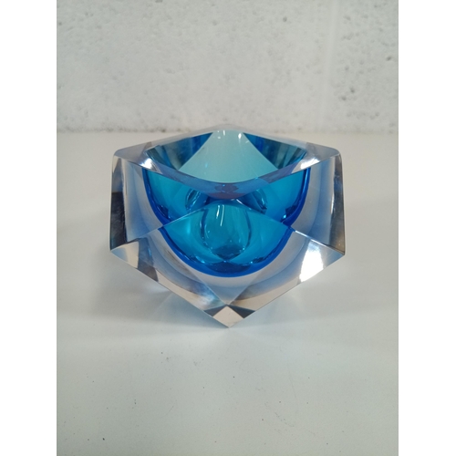 326 - Faceted Murano Sommerso Glass Bowl