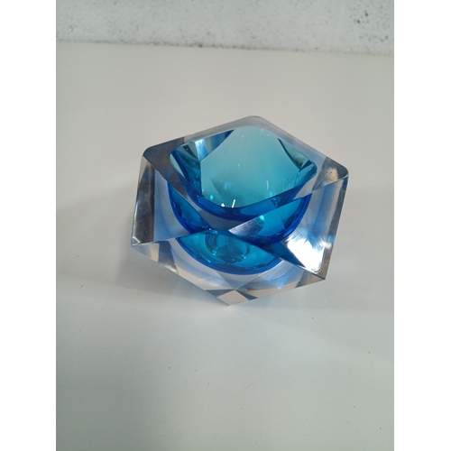 326 - Faceted Murano Sommerso Glass Bowl