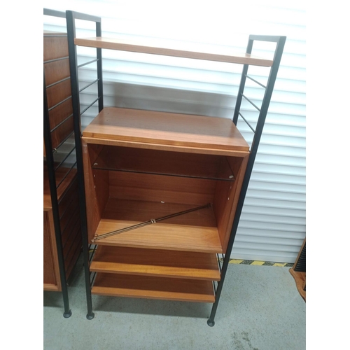 237 - Ladderax Vintage Teak Mid Century Design Shelf Unit, 125cm H, 62.5 cm W x 35cm D
