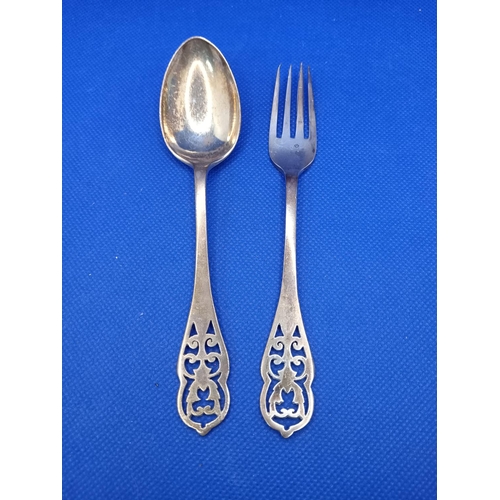 306 - Hallmarked Silver Spoon and Fork 50gms