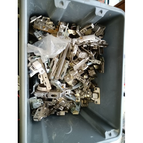 61 - Box of Kitchen Hinges and Fittings