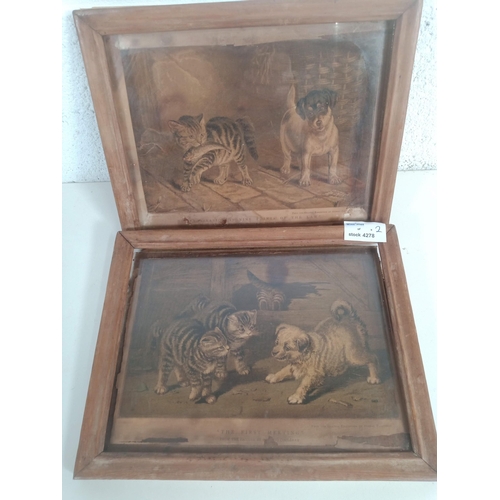 920 - Framed Victorian Cartoons x 2 , 27 x 21cm