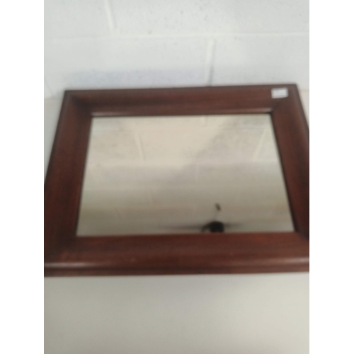 910 - Edwardian Mahogany Framed Mirror 67 x 52cm